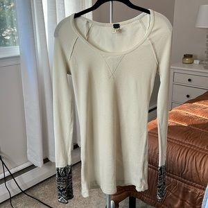 Long sleeve waffle shirt